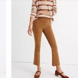 Madewell Cali Demi-Boot Raw Hem Corduroy Pants